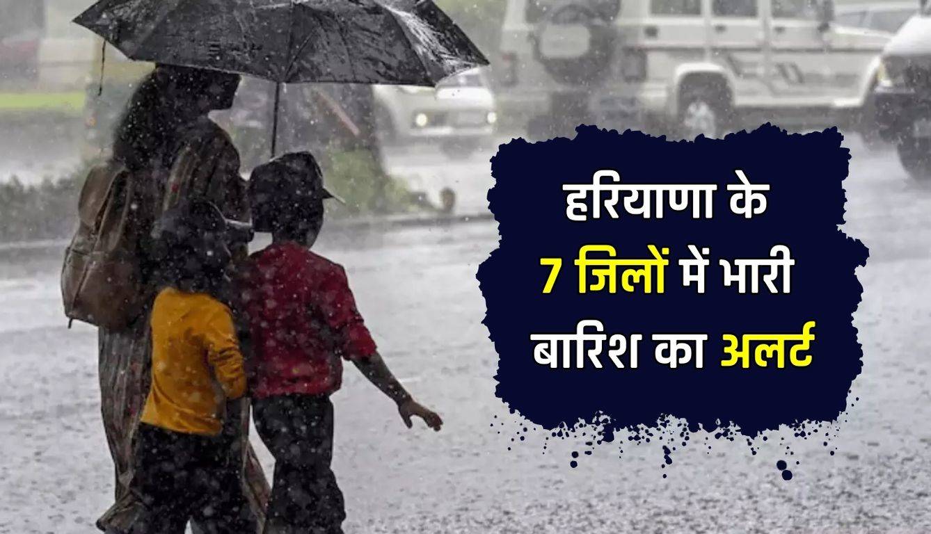 Haryana Weather Update: हरियाणा के 7 जिलों में भारी बारिश का अलर्ट, देखें आज कहां-कहां बरसेंगे बदरा?