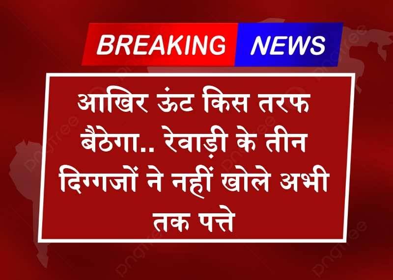 Haryana News: आखिर ऊंट किस तरफ बैठेगा.. रेवाड़ी के तीन दिग्गजों ने नहीं खोले अभी तक पत्ते 