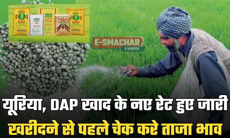 Fertilizer Rate Today : यूरिया, DAP खाद के नए रेट हुए जारी, खरीदने से पहले चेक करे ताजा भाव