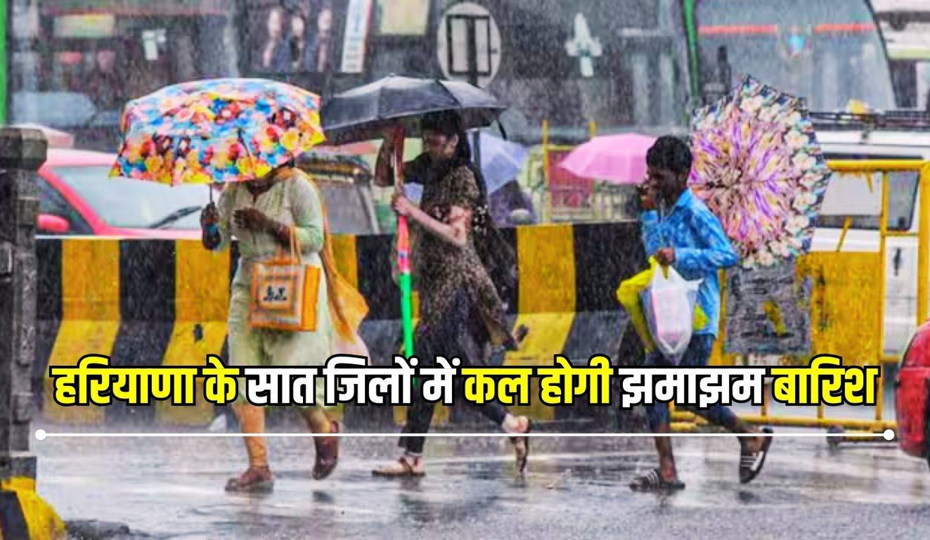 Haryana Weather Update: हरियाणा के सात जिलों में कल होगी झमाझम बारिश, जारी हुआ हेवी रेन का येलो अलर्ट, जानें आज कैसा रहेगा मौसम